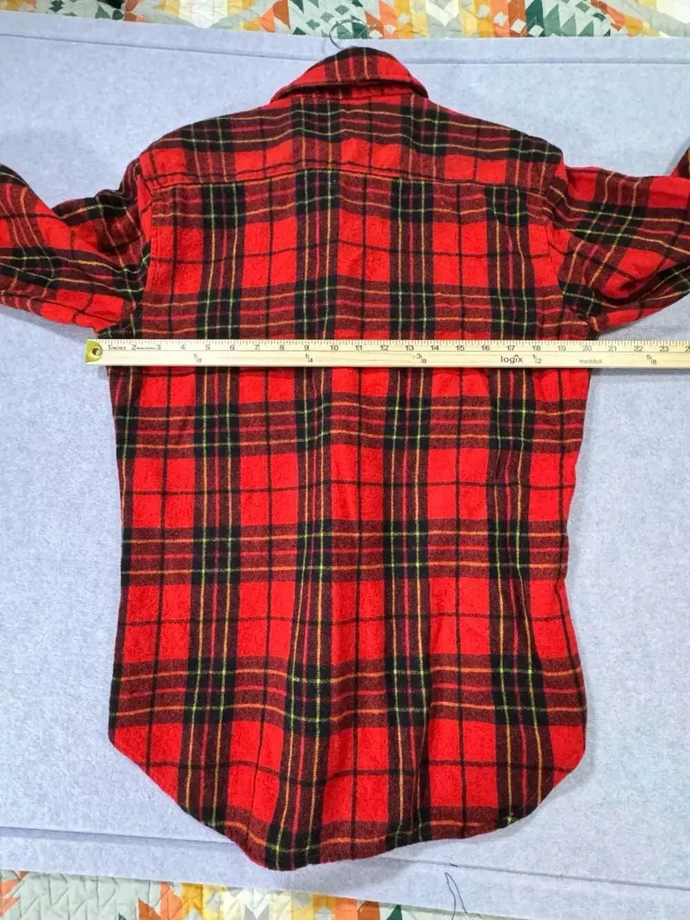 Vintage Port of Call Plaid Wool Shirt Size M Red Black Flannel Jacket